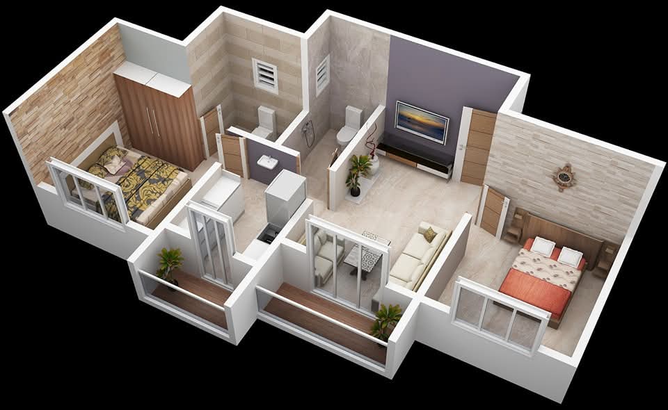 Happy Family in Modern Home